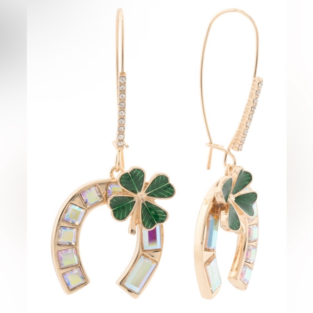 BETSEY JOHNSON Lucky Horseshoe Earrings